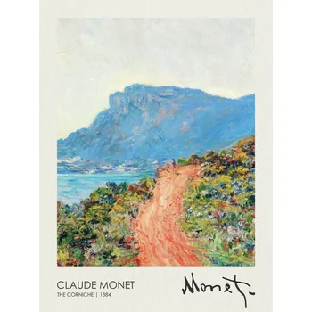 Plakát Plakát, Obraz - The Corniche near Monaco (1884), Claude Monet