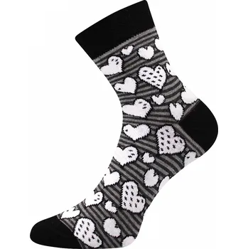 Dámské ponožky Dámské ponožky Voxx - klasická výška - Ivana - černo-bílá