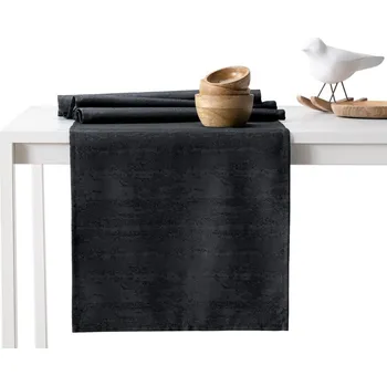 ubrus Sada ubrusu a běhounu na stůl AmeliaHome VESTA 115x180+35x180 cm černá