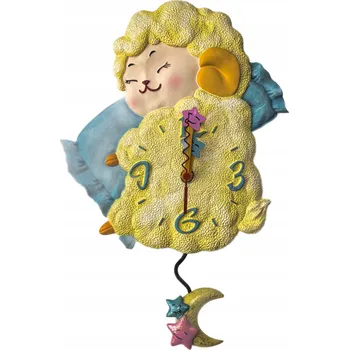 Hodiny NÁSTĚNNÉ HODINY S VÁHADLEM - OVCE, OVEČKA.