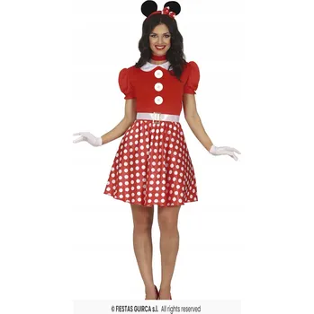 Karnevalový kostým Kostým Mickey Mouse Mouse Červený L