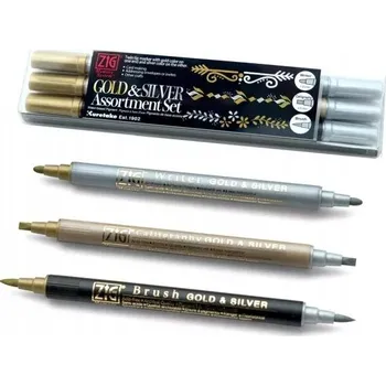 Oboustranný vícebarevný fix Kuretake 3 ks