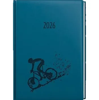 Diář BALOUŠEK TISK Diář denní - Adam - Vivella s ražbou - B6 - petrolejová - Kolo 2026 / 16,5cm x 12cm / BDA6