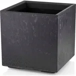 Květináč plast černý HowHomely 40 cm x 40 cm x 39,4 cm