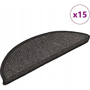 Nášlap na schod Univerzální schodové Podložky VidaXL , délka 56 cm, tloušťka 1 mm