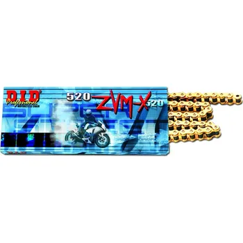 Řetězová sada pro motocykl Zvm-x série x-kroužkový řetěz d.i.d chain 520zvm-x 112 l 202944 103074112
