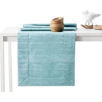 ubrus Sada ubrusu a běhounu na stůl AmeliaHome VESTA 115x300+35x300 cm modrá