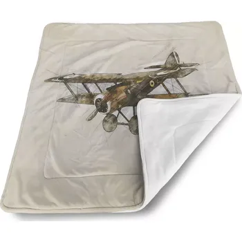 deka Sablio Dětská deka pro miminko Historický dvouplošník Vintage - 80x100 cm