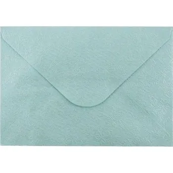 Obálka Obálka C6 11,2x15,8 cm metalická s ražbou, tyrkysová