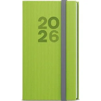 Diář BALOUŠEK TISK Diář týdenní - Jakub - Vigo - kapesní - zelená 2026 / 15cm x 7,5cm / BTJ23-5-26