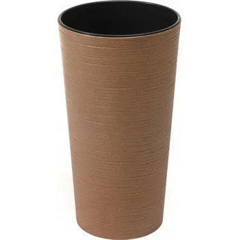 Květináč Květináč plast béžový Lamela 19 cm x 19 x 36,4 cm