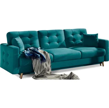 Pohovka Rozkládací pohovka ASGARD 233 cm Mat Velvet 75 zelená