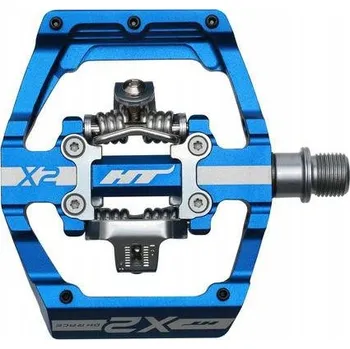 Pedál na kolo Ná šlapné pedály SPD HT X2 Enduro DH FR Royal Blue