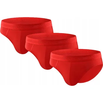 Slipy Pánské slipy 3-pack červené Uniconf, vel. XL