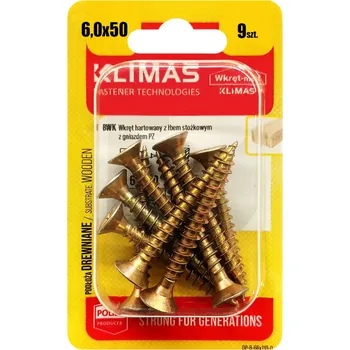 Vrut Vrut PZ se zápustnou hlavou – celý závit 6X50 (9ks/blistr)