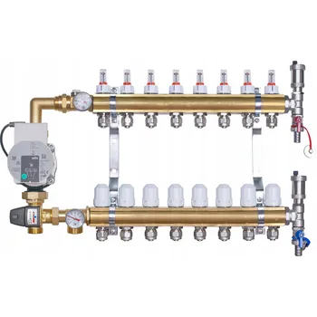 rozdělovač topení Rozdělovač pro podlahové topení 8 s čerpadlovou skupinou Wilo