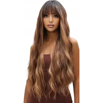 Paruka Paruka dlouhé syntetické vlasy hnědá Monjar