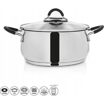 Hrnec JIŘINY ocelový Hrnec s poklicí 22 cm 4 l plynová indukce / Orion