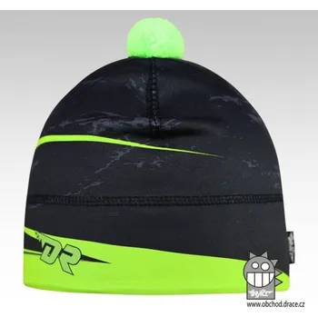 Čepice DĚTSKÁ ZIMNÍ ČEPICE černá/zelená Flavio Dráče (Funkční zimní čepice )