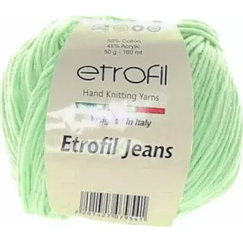 Příze Etrofil Jeans jemně Zelená 056 (Příze Jeans jemně Zelená 056)