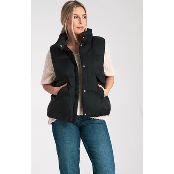 Dámská vesta Černá dámská prošívaná vesta s kapsami M1115 Black Velikost: ONE SIZE