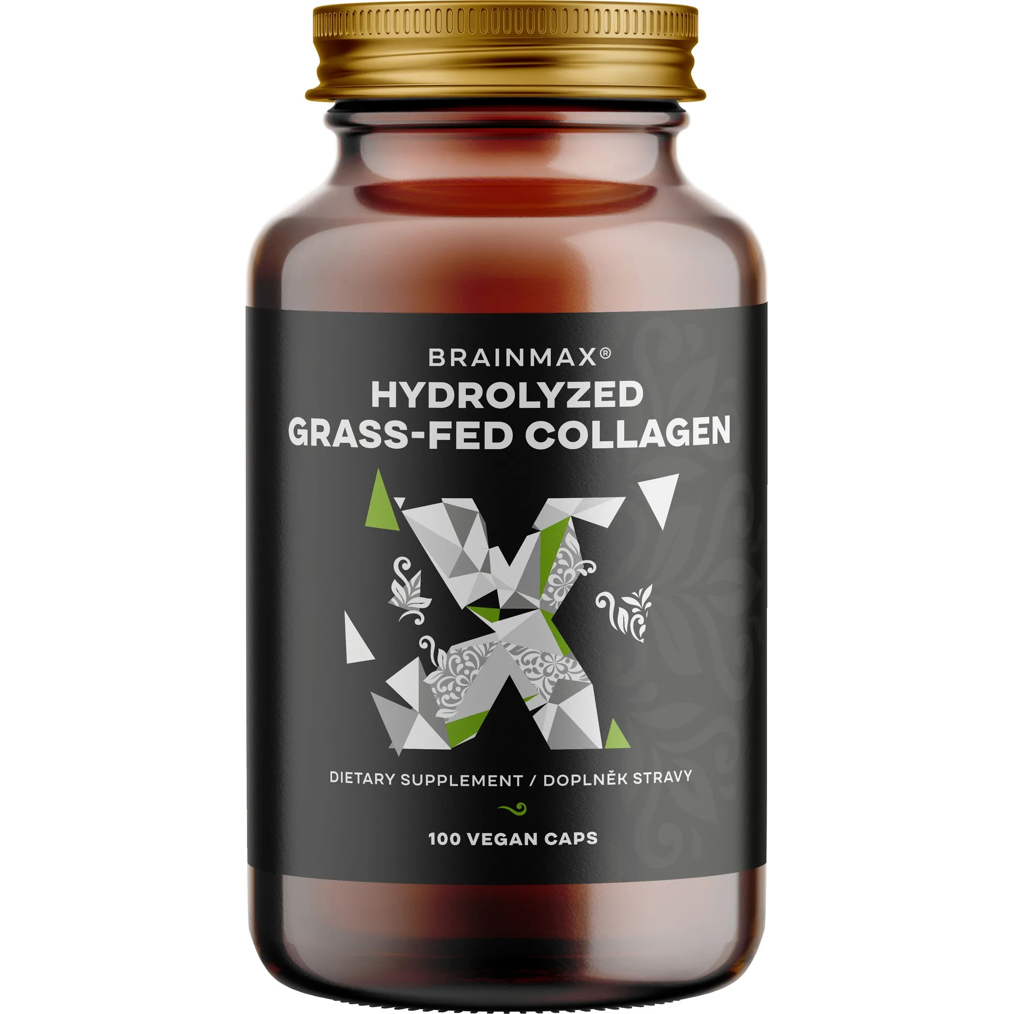 Fotografie 1 - Kloubní výživa BrainMax Hydrolyzovaný Grass-Fed Collagen 600 mg 100 cps.