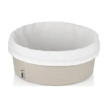 chlebník KELA Košík na chleba Grana PU kůže stříbrná šedá 11,0cm 28,0cm KL-12546