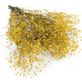 umělá květina Stabilizovaná Latnatá Kytice (gypsophila) - Pastelově Žlutá