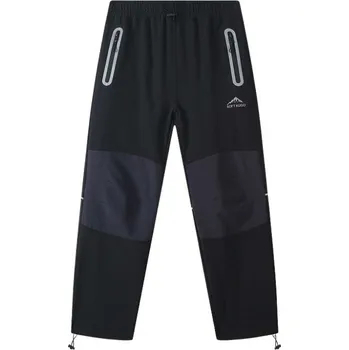 Chlapecké kalhoty Dětské softshellové kalhoty nezateplené černé Kugo HK8589 (Slabé softshellové kalhoty)