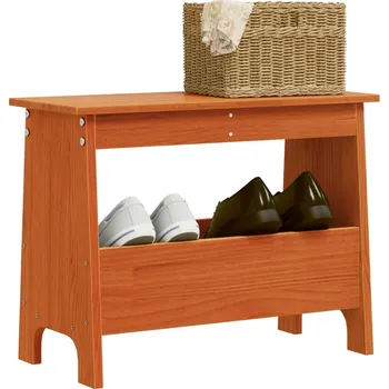 vidaXL Lavice do předsíně voskově hnědá 60x28x45 cm masivní borovice