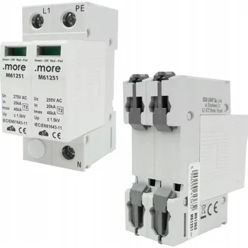 Jistič Přepěťová ochrana 1P+N 20kA T2 230V IP20 na DIN lištu Ecolight