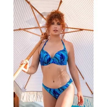 Dámské plavky 89259 - plavková podprsenka Triola, 75 G, tyrkys