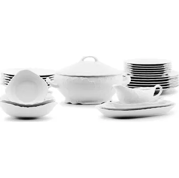 Jídelní set ĆMIELÓW ROCOCO 0001 Jídelní JÍDELNÍ SERVIS 25 5 kusů BÍLÝ