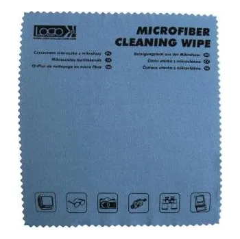 Utěrka Čisticí utěrka, mikrovlákno, s potiskem, velmi jemná na omak, 15x17cm, modrá, Logo