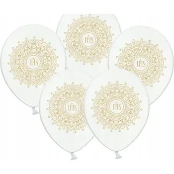 Balónek Balónky na svaté přijímání SVATÉ PŘIJÍMÁNÍ 5 ks bílé