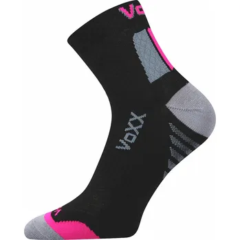 Dámské ponožky Dámské ponožky Voxx - klasická výška - Kryptox - černá/růžová (-vysoká prodyšnost)