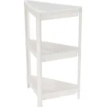 HOMESTYLING Plastový regál 3patrový rohový 71 cm bílá KO-009000030