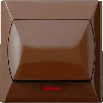 vypínač Jednopólový vypínač pod omítku Ospel, odstíny hnědé ŁP-4AS/24