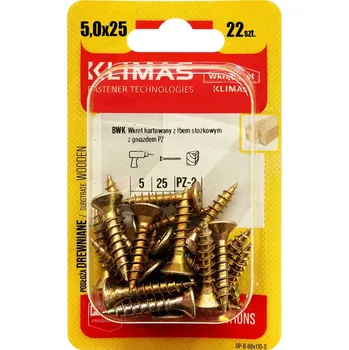 Vrut Vrut PZ se zápustnou hlavou – celý závit 5X25 (22ks/blistr)