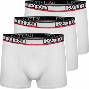 Pánská móda K1214 vel. M PÁNSKÉ ORIGINÁLNÍ BOXERKY KAPPA PREMIUM 3-balení BÍLÉ