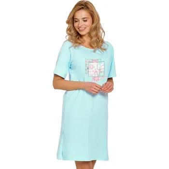 Dámská noční košile Dámská noční košile Isla 3327/51 TARO – Styl & Komfort Barva/Velikost: modrá světlá / M