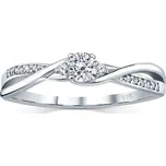 Stříbrný prsten se Swarovski® Zirconia velikost obvod 54 mm FNJR085sw-obvod 54 mm