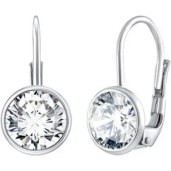 Šperk Stříbrné náušnice s čirými Swarovski® Zirconia SILVEGOB70607S