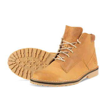Pánská zimní obuv Vasky Hillside Caramel - Pánské kožené kotníkové boty světle hnědé&nbsp;- podzimní / zimní boty, obuv | Flexiko | česká výroba ze Zlína 45 EU