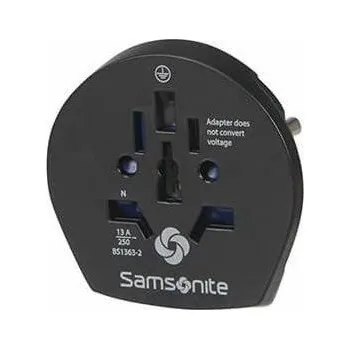 Cestovní adaptér Samsonite univerzální adaptér World to Europe Grounded black