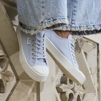 Dámské tenisky Vasky Kanvasky Blue - Dámské plátěné tenisky / botasky modré | česká výroba ze Zlína 35 EU