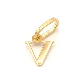 Přívěsek Zlatý přívěsek písmeno V 0,15g Žlutá