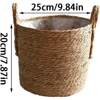 Proutěný květináč na květiny a dekorace | květináč, proutěný koš - B