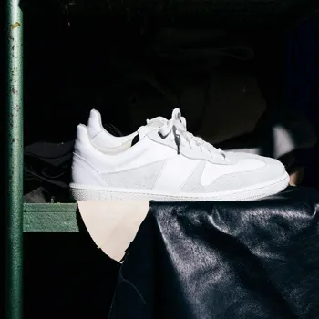 Pánské tenisky Botas × Footshop White - Pánské kožené tenisky / botasky bílé | česká výroba ze Zlína 46 EU