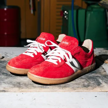 Pánská obuv Botas × Footshop Red - Pánské kožené tenisky / botasky červené | česká výroba ze Zlína 41 EU